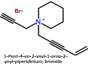 CAS#1-Pent-4-en-2-ynyl-1-prop-2-ynyl-piperidinium; bromide